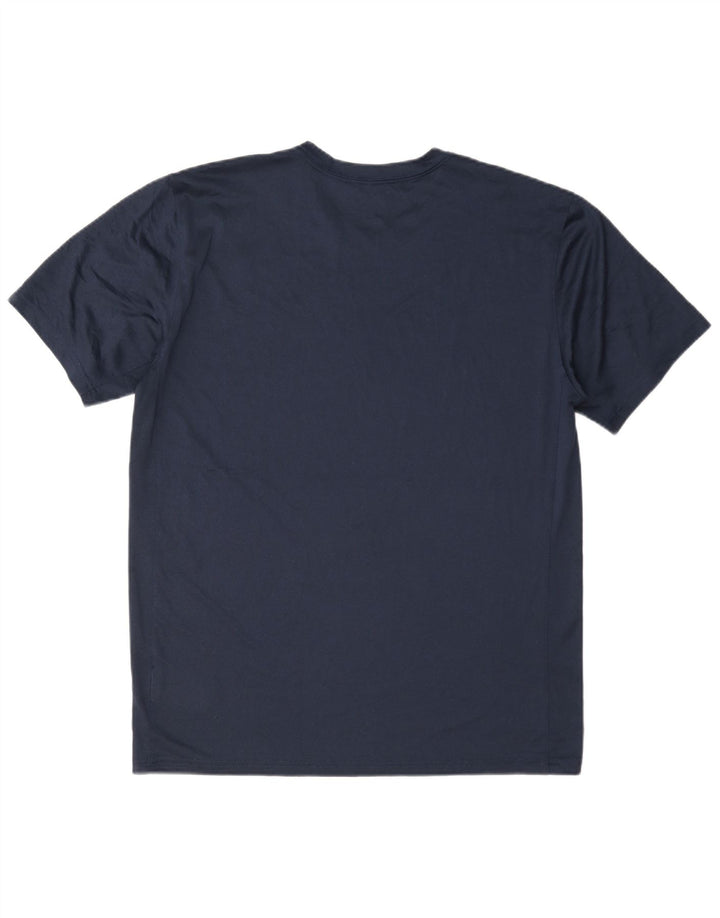Nike Mens Dri Fit T-Shirt Top Large Navy Blue Polyester