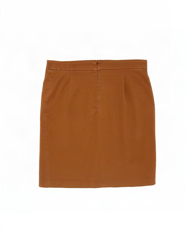 Laura Ashley Womens Straight Skirt UK 16 Large W36 Beige Cotton