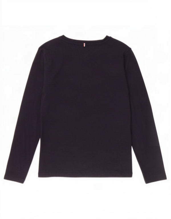 Tommy Hilfiger Boys Top Long Sleeve 13-14 Years Navy Blue Cotton
