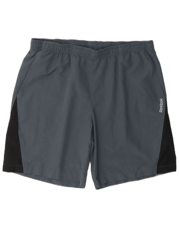 Reebok Mens Speedwick Sport Shorts XL Blue Colourblock Polyester