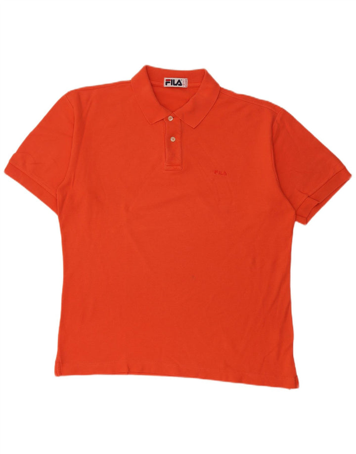 Fila Mens Polo Shirt IT 50 Medium Orange