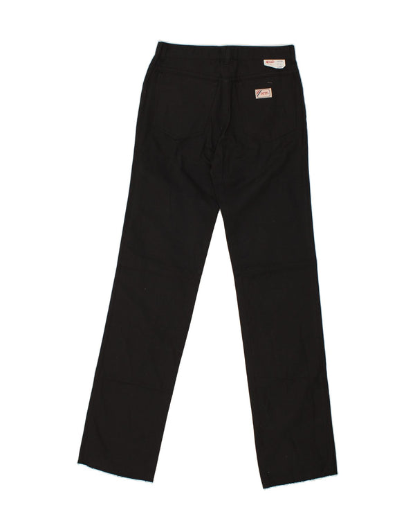 RITT Womens Straight Casual Trousers W30 L36  Black Cotton