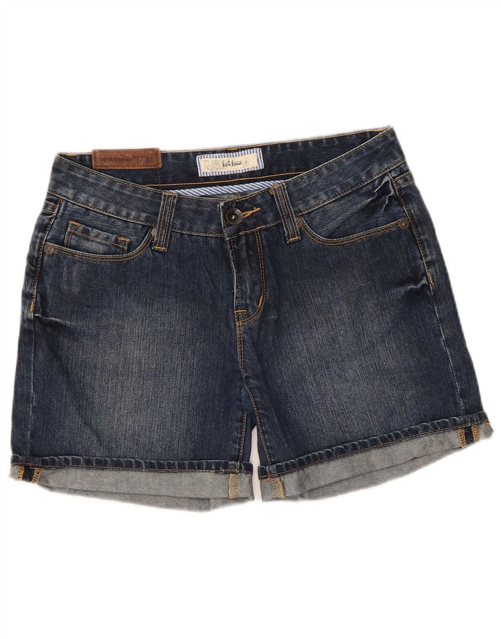 FAT FACE Womens Denim Shorts W24 XS Navy Blue Cotton