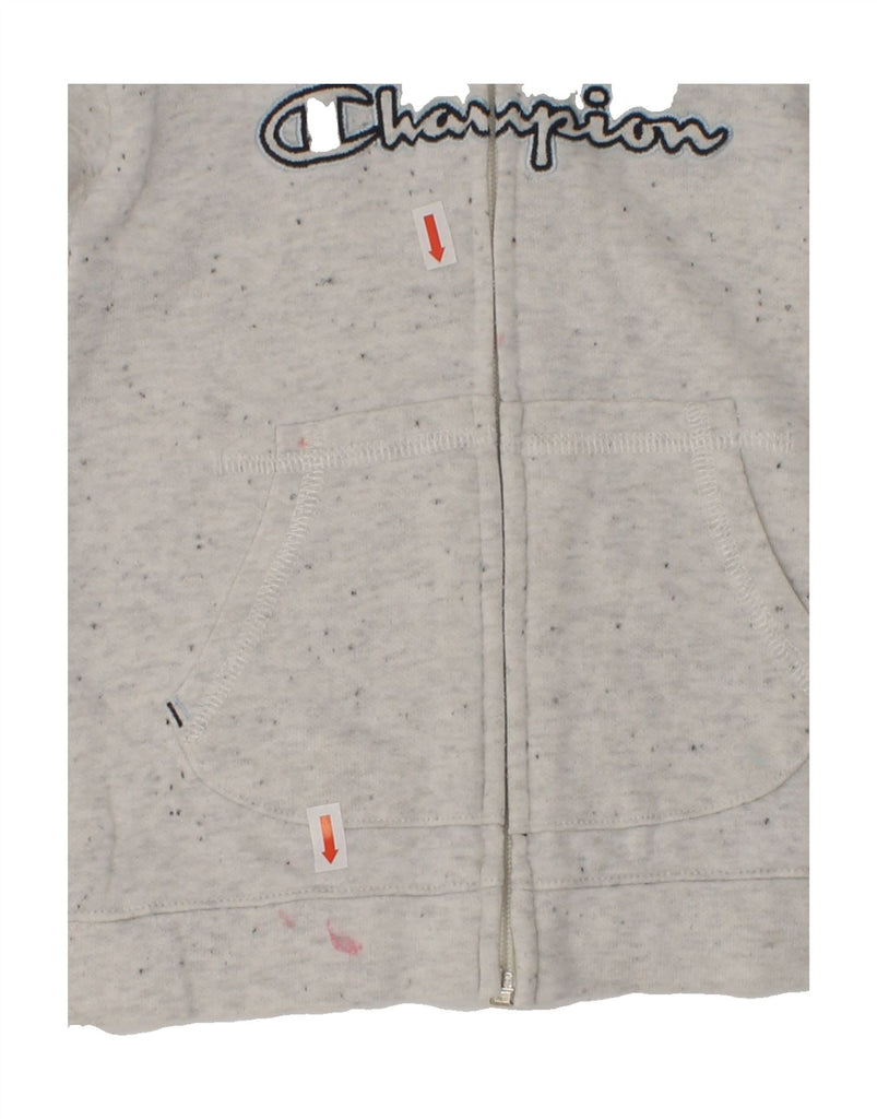 CHAMPION Girls Graphic Zip Hoodie Sweater 2-3 Years Large  Grey Cotton | Vintage Champion | Thrift | Second-Hand Champion | Used Clothing | Messina Hembry 