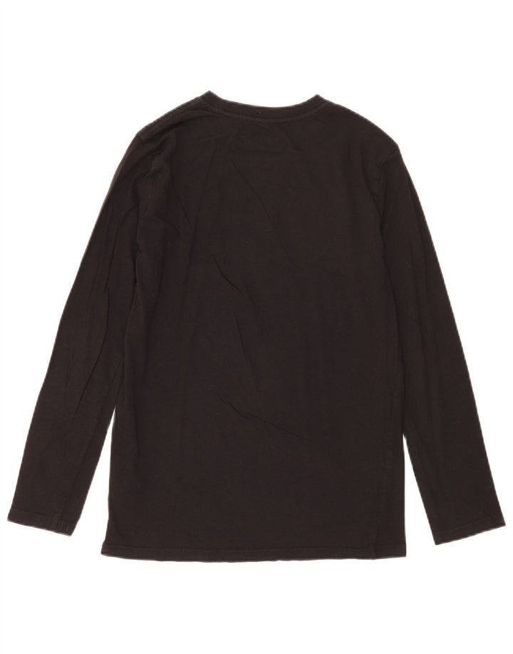 Puma Boys Graphic Top Long Sleeve 14-15 Years Large Black Cotton