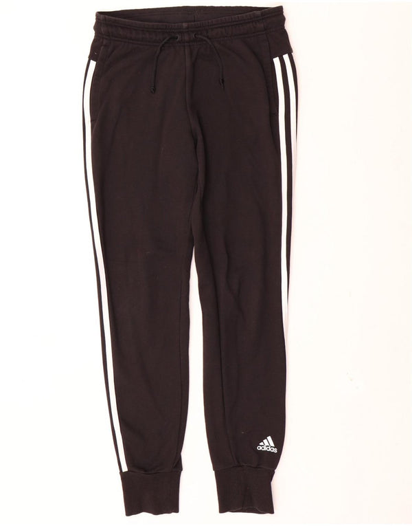 Adidas Womens Tracksuit Trousers Joggers UK 8/10 Small  Black Cotton