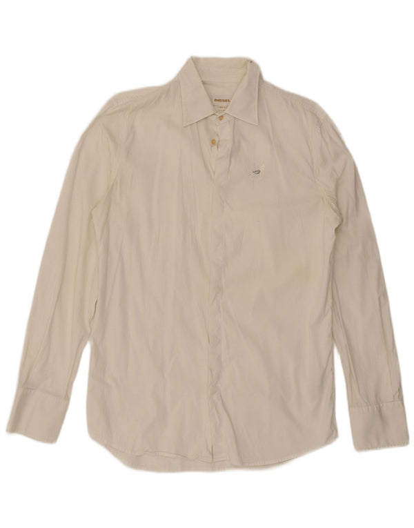 Diesel Mens Shirt Large White Cotton