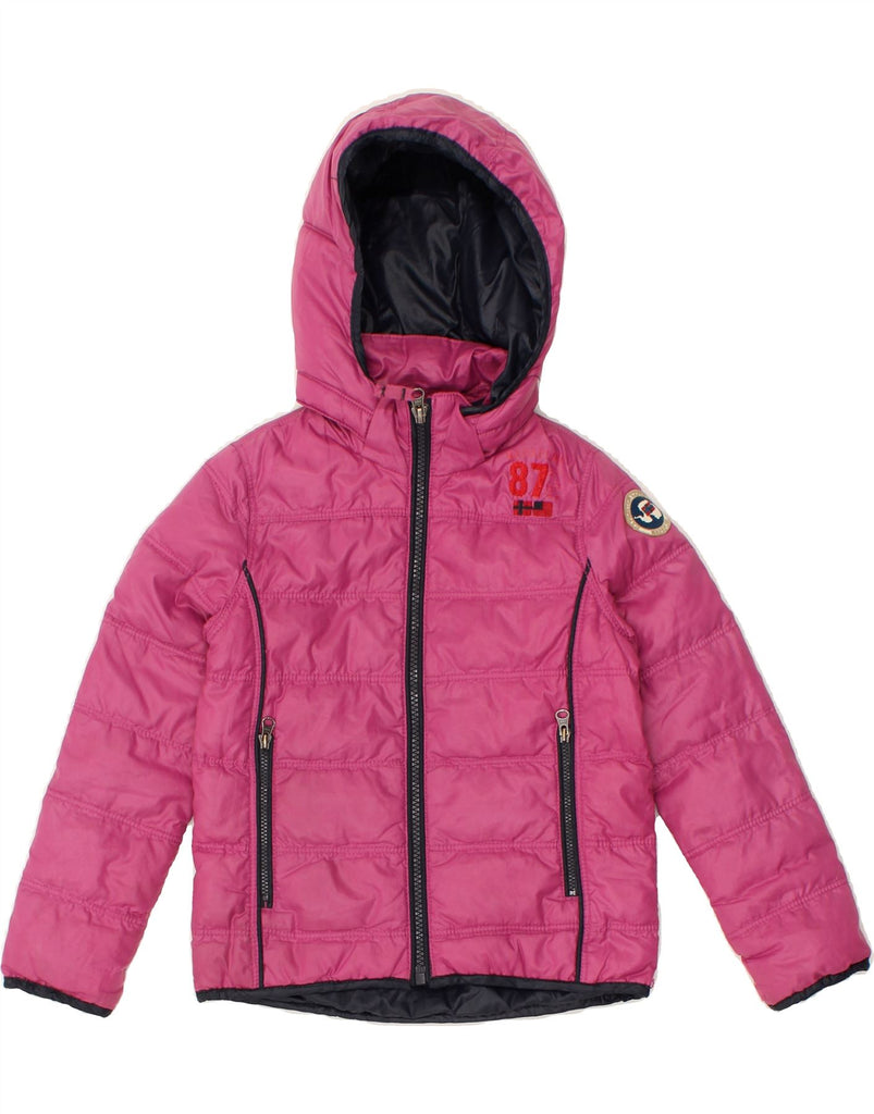 NAPAPIJRI Girls Hooded Padded Jacket 3-4 Years Pink Polyester | Vintage Napapijri | Thrift | Second-Hand Napapijri | Used Clothing | Messina Hembry 