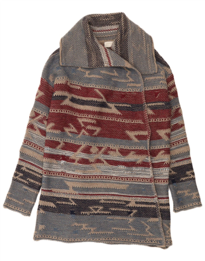 Carrera Womens Longline Cardigan Sweater One Size Multicoloured Aztec