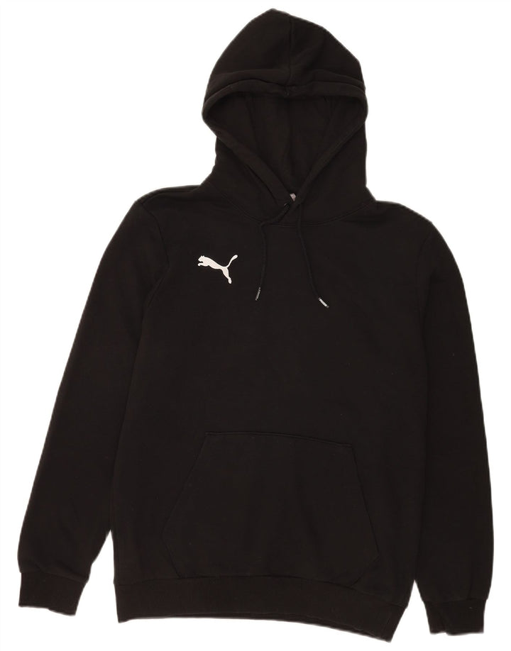 Puma Mens Graphic Hoodie Jumper Small Black Cotton