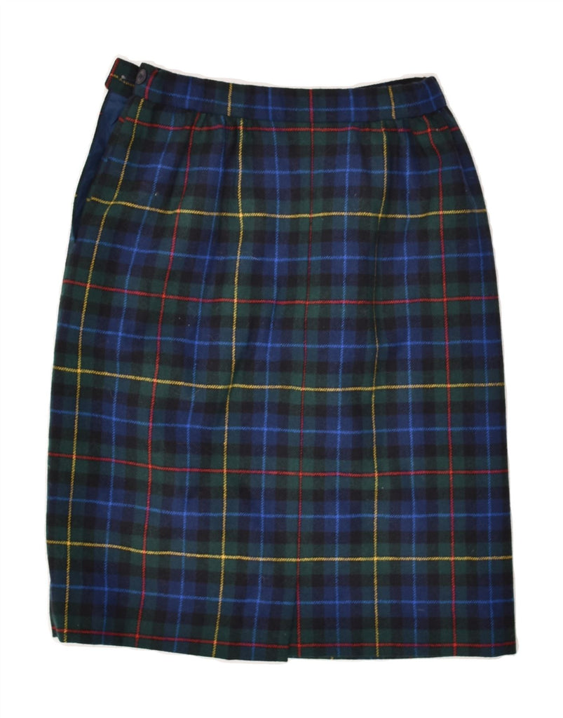 PENDLETON Womens A-Line Skirt US 2 XS W26 Multicoloured Check Virgin Wool | Vintage Pendleton | Thrift | Second-Hand Pendleton | Used Clothing | Messina Hembry 