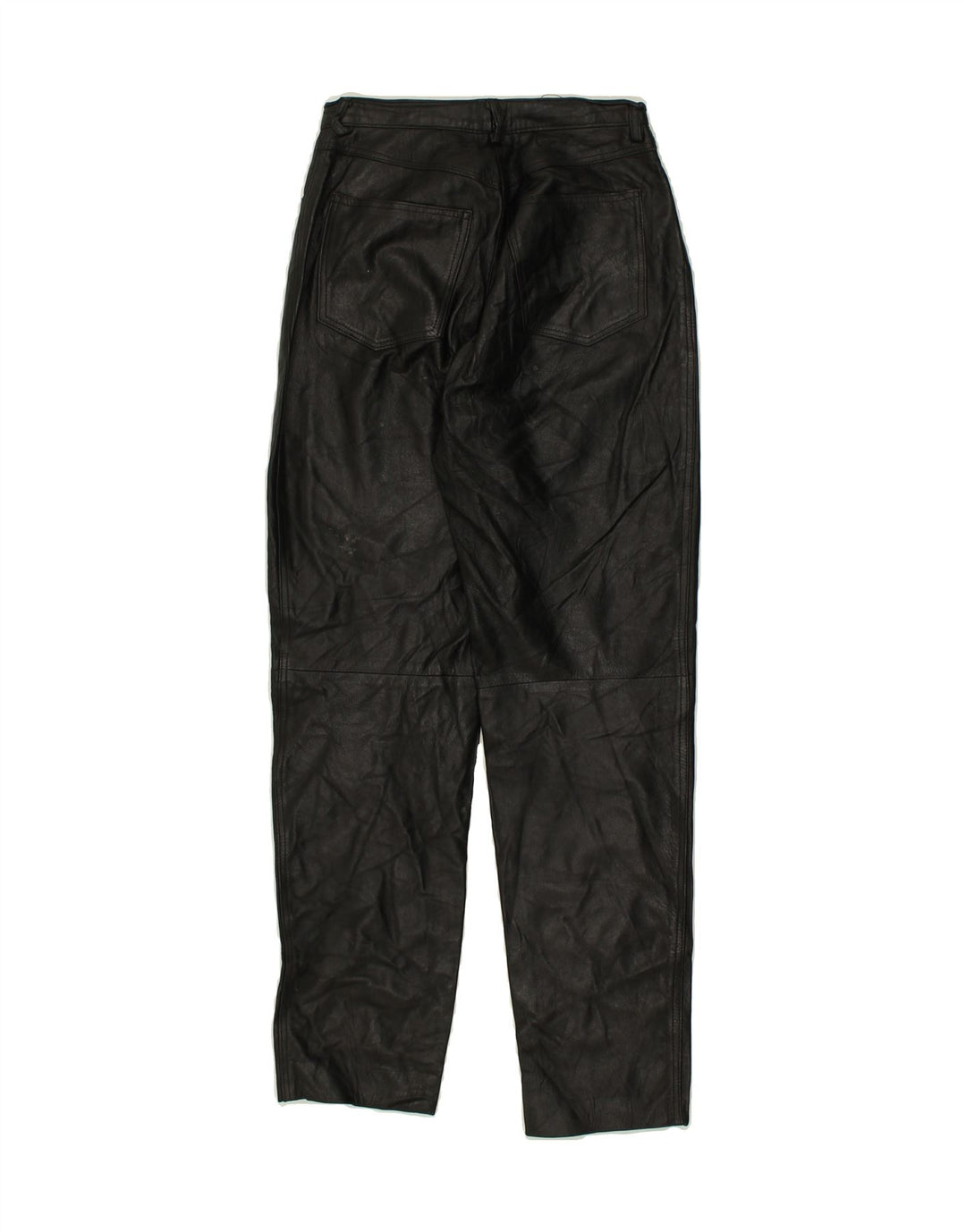 VINTAGE Womens Leather Tapered Trousers W25 L28 Black Vintage Vintage and Second-Hand Vintage from Messina Hembry 