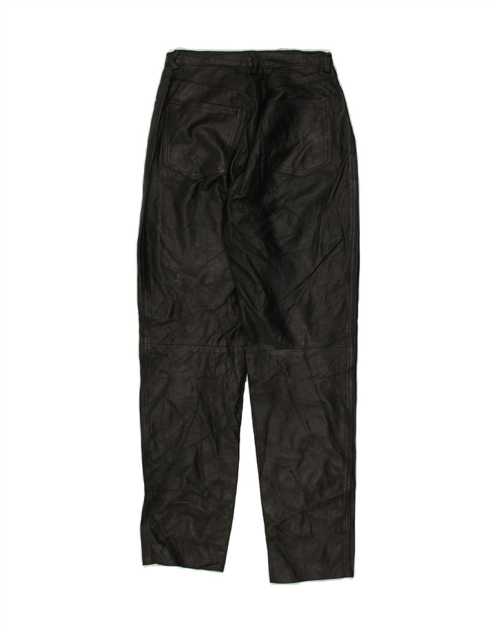 VINTAGE Womens Leather Tapered Trousers W25 L28 Black Vintage Vintage and Second-Hand Vintage from Messina Hembry 