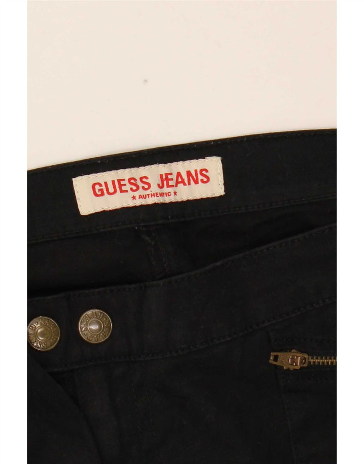 Guess Womens Bootcut Cargo Trousers W31 L32 Black Cotton