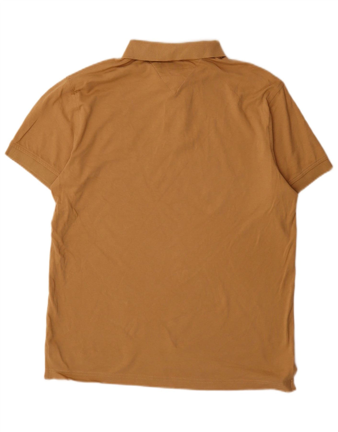 Tommy Hilfiger Mens Regular Fit Polo Shirt Medium Brown Cotton
