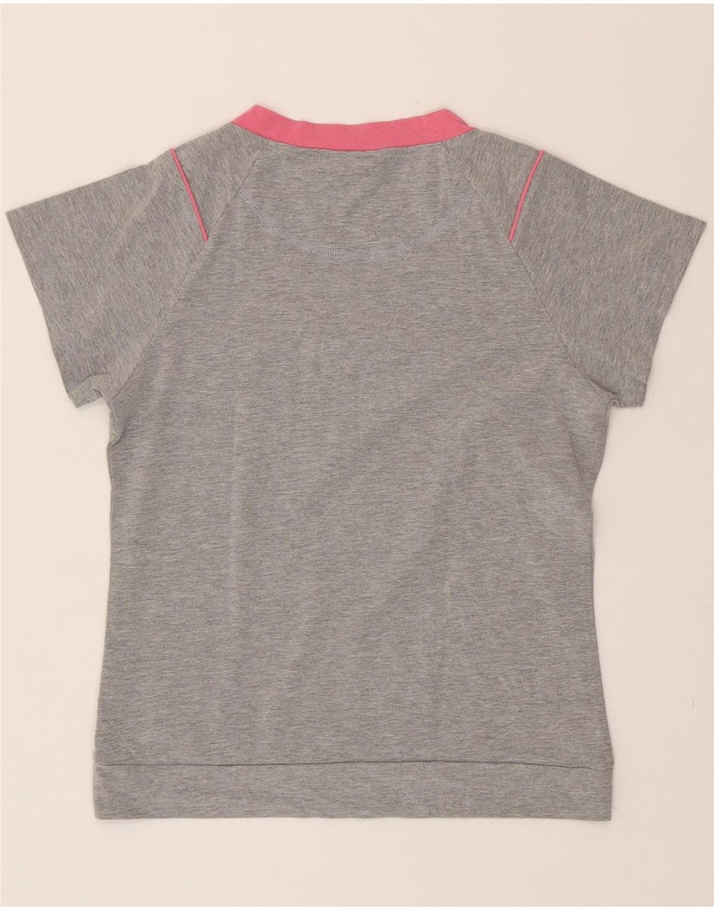 FILA Womens T-Shirt Top UK 14 Medium Grey Cotton Vintage Fila and Second-Hand Fila from Messina Hembry 