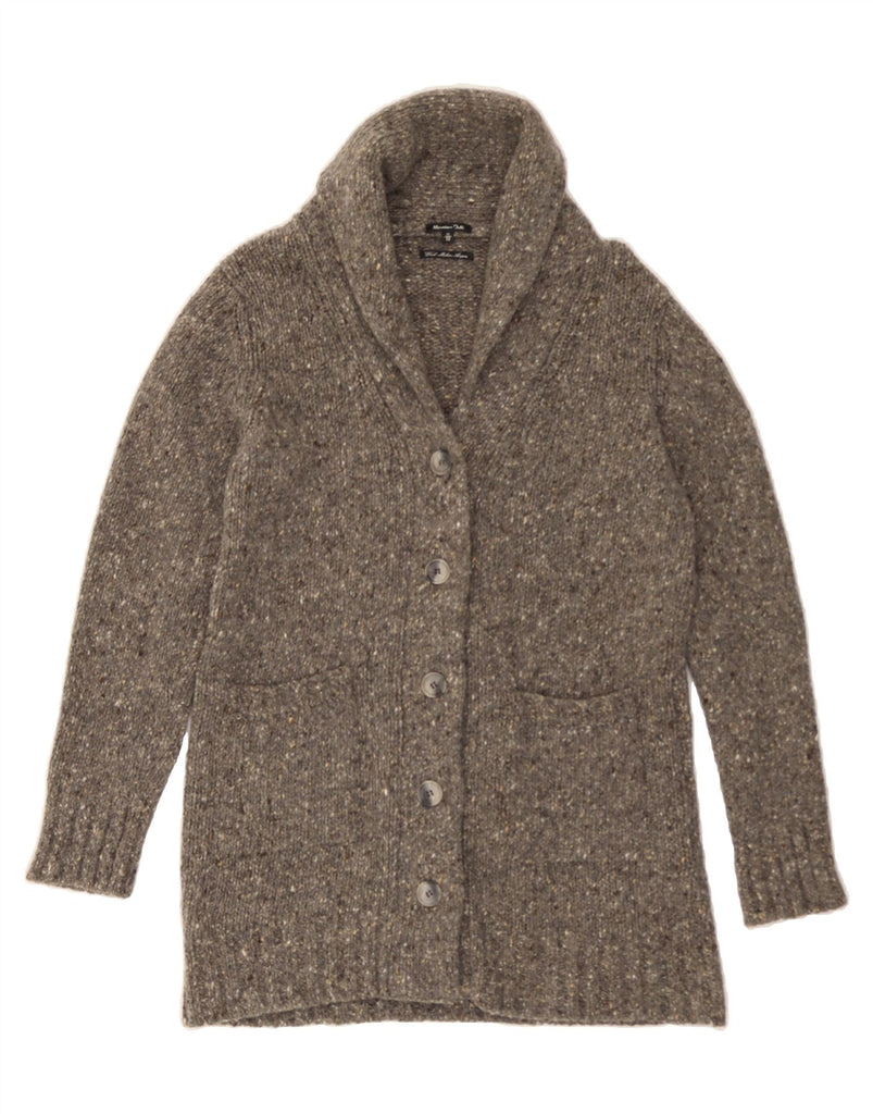 MASSIMO DUTTI Womens Cardigan Sweater UK 14 Medium Grey Flecked Wool Vintage Massimo Dutti and Second-Hand Massimo Dutti from Messina Hembry 