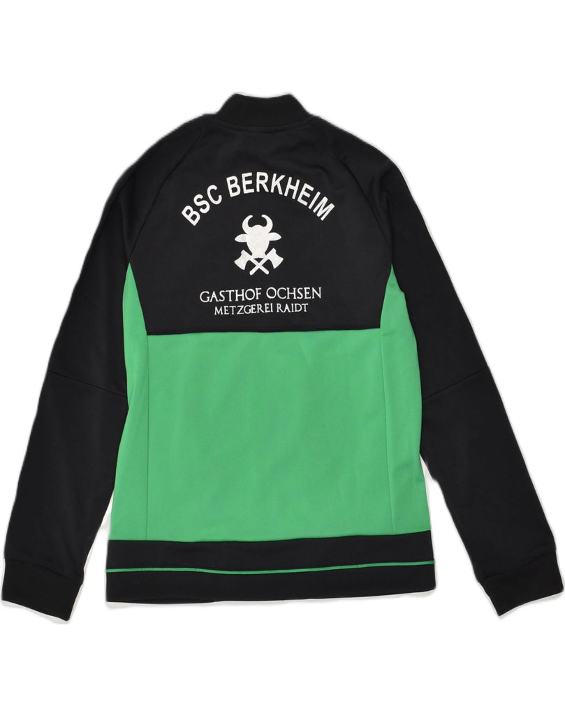 ADIDAS Boys BSC Berkheim Graphic Tracksuit Top Jacket 9-10 Years Green | Vintage Adidas | Thrift | Second-Hand Adidas | Used Clothing | Messina Hembry 