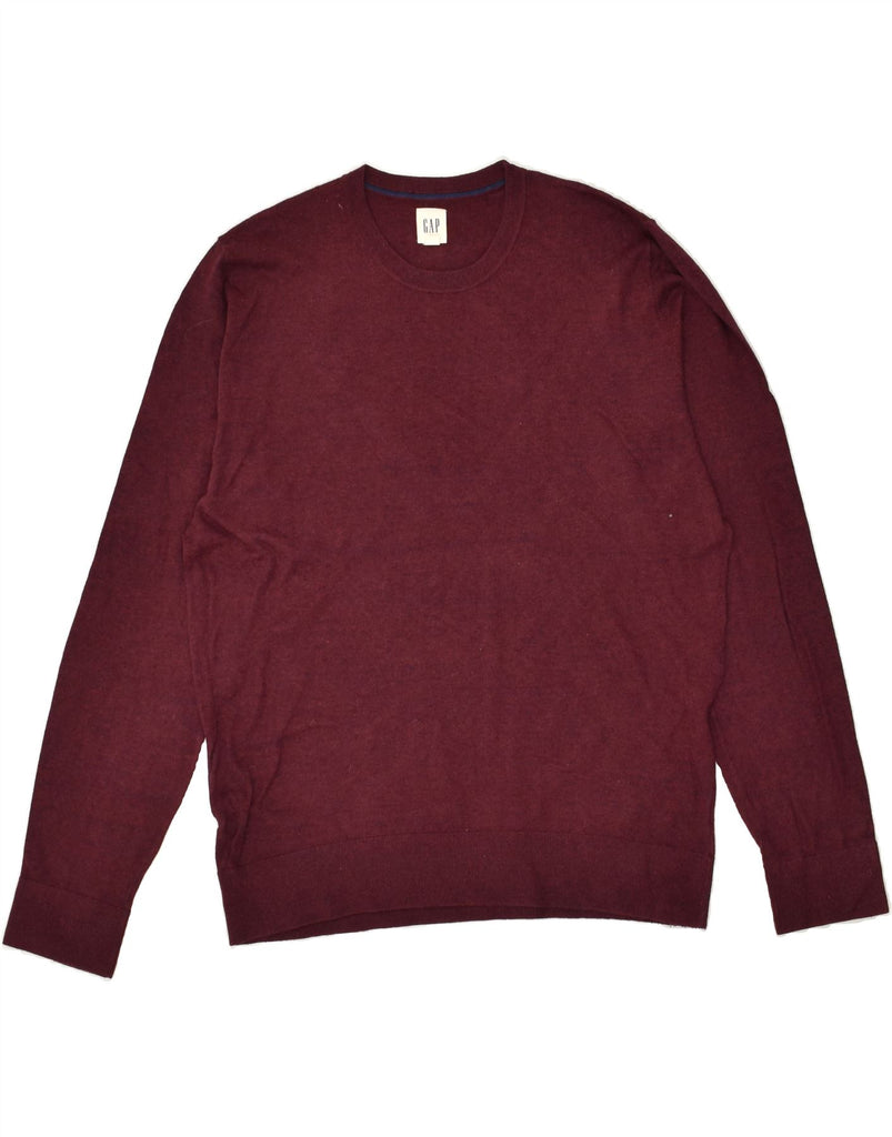 GAP Mens Sweatshirt Jumper Medium Maroon Cotton | Vintage Gap | Thrift | Second-Hand Gap | Used Clothing | Messina Hembry 