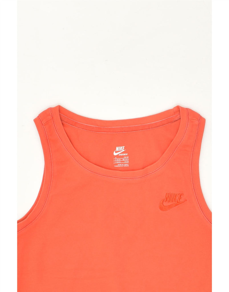 NIKE Womens Vest Top UK 12 Medium Red | Vintage Nike | Thrift | Second-Hand Nike | Used Clothing | Messina Hembry 