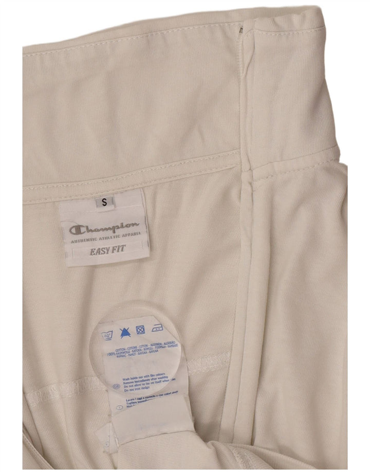 Champion Womens Easy Fit Tracksuit Top Jacket UK 10 Small White Cotton