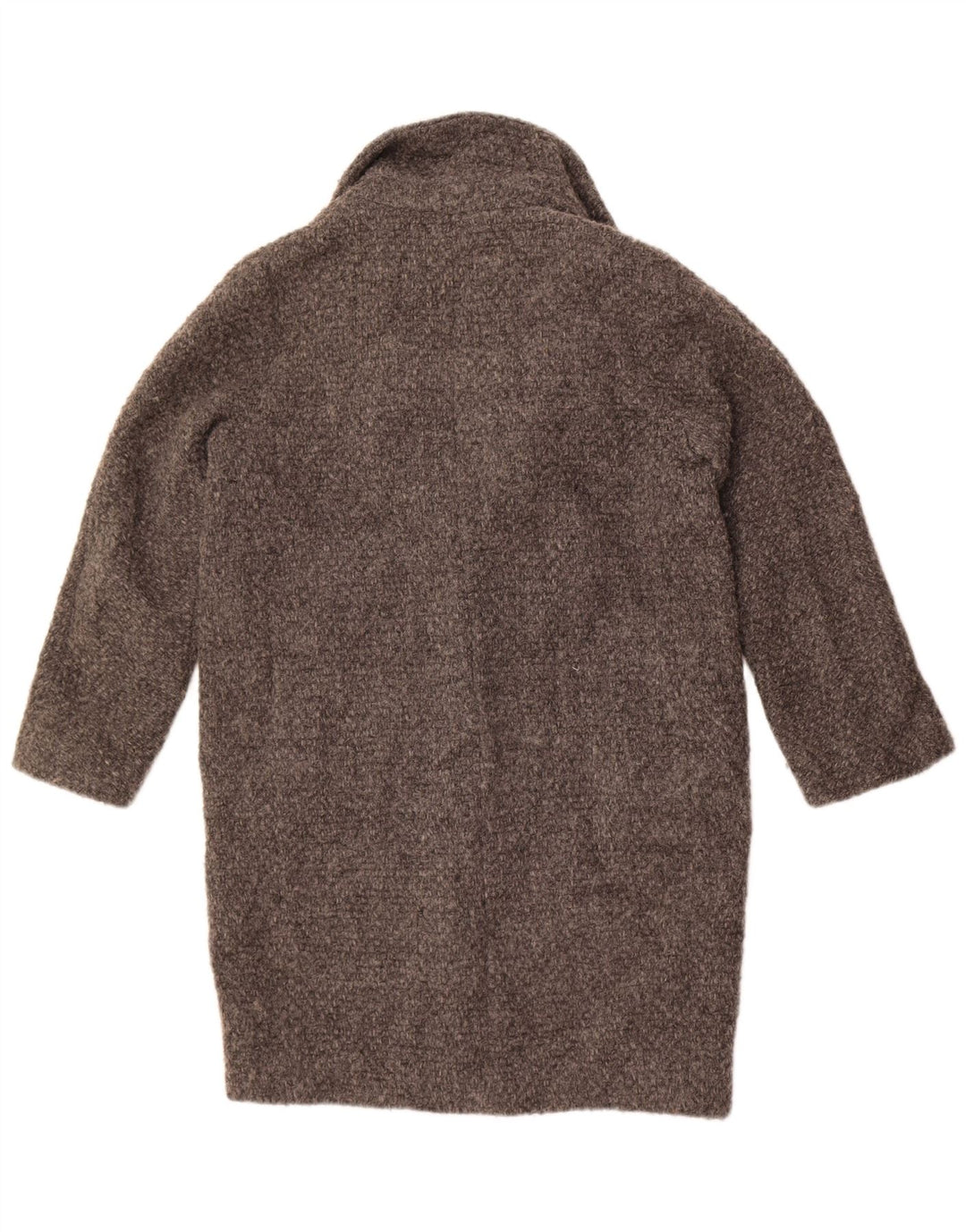 Massimo Dutti Womens Oversized Overcoat UK 10 Small Grey Wool