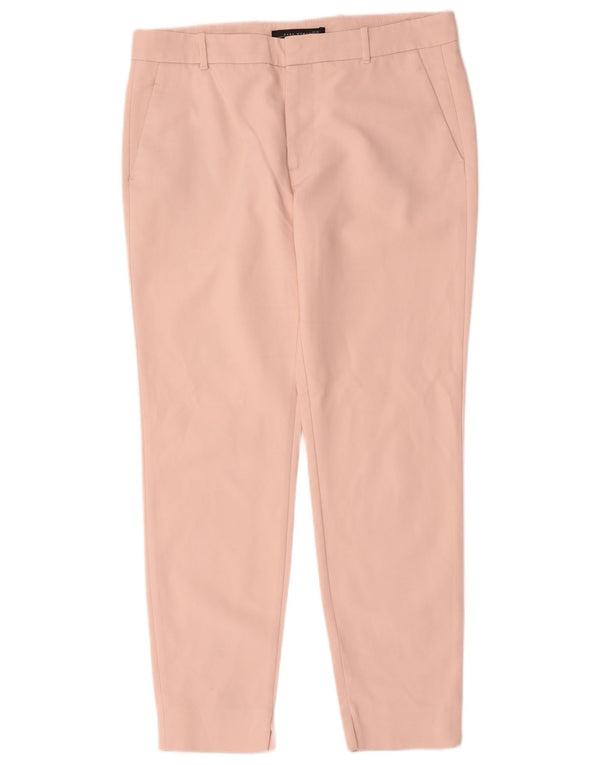 Zara Womens Slim Chino Trousers EU 40 Medium W30 L28 Pink Cotton