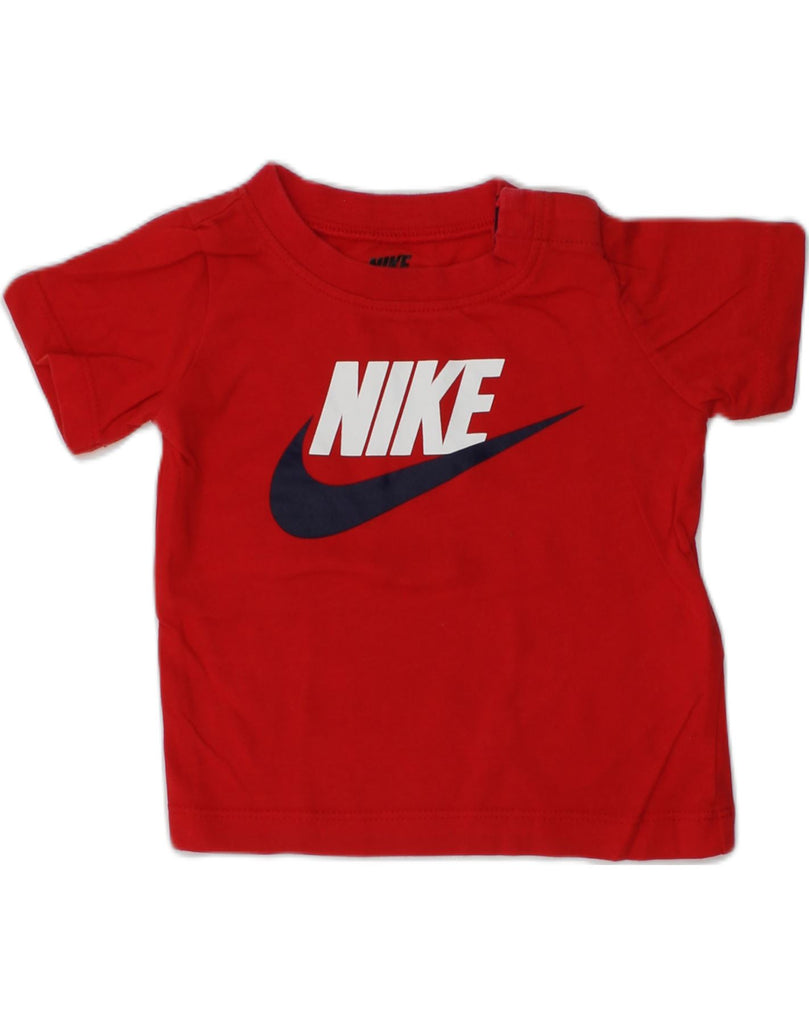 NIKE Baby Boys Graphic T-Shirt Top 3-6 Months Red Cotton | Vintage Nike | Thrift | Second-Hand Nike | Used Clothing | Messina Hembry 