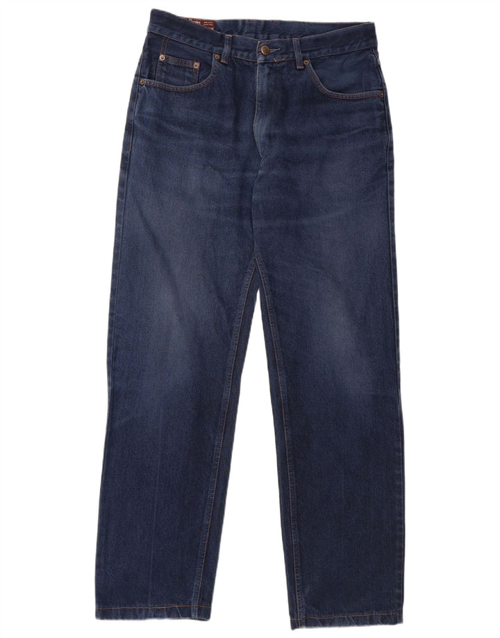 Marlboro Classics Mens Straight Jeans W32 L30 Navy Blue Cotton