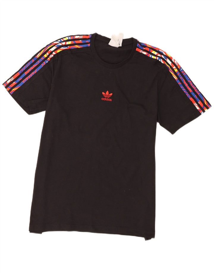 Adidas Mens T-Shirt Top Large Black Cotton