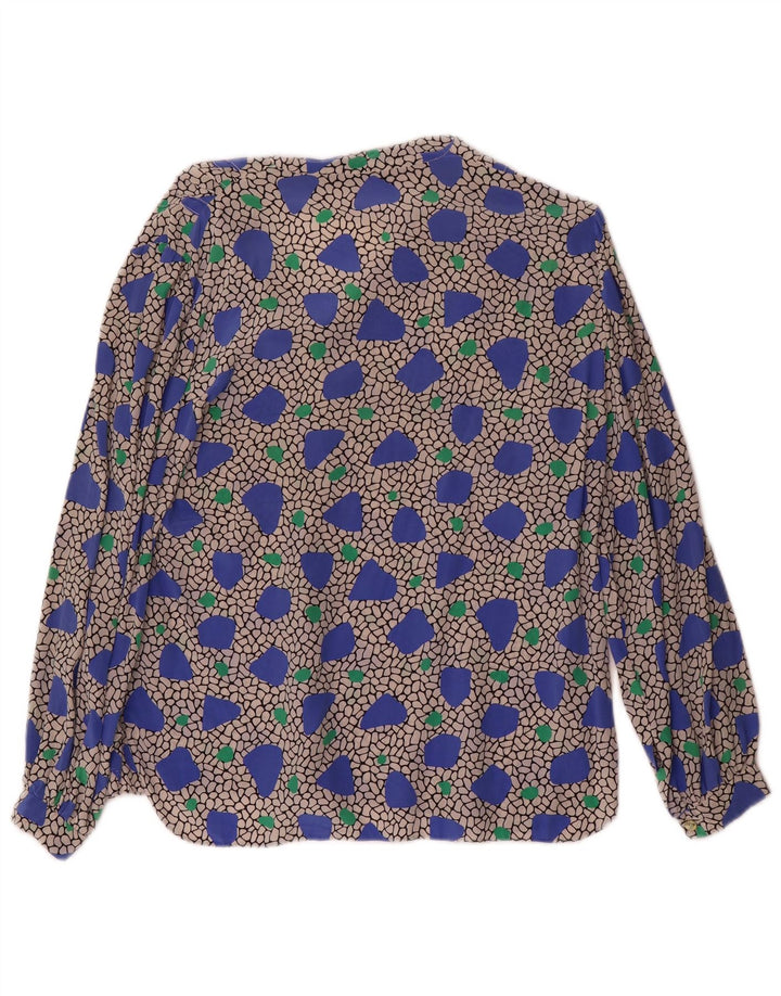 Vintage Womens Long Sleeve Shirt Blouse UK 14 Medium Multicoloured