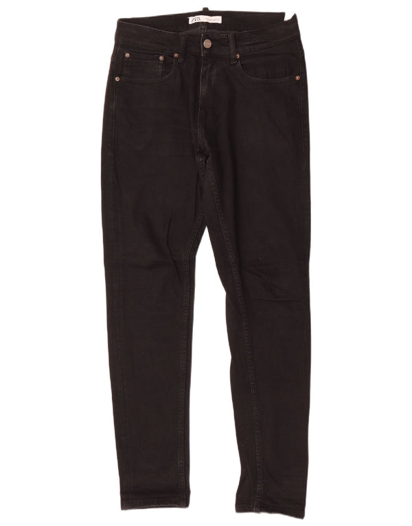 Zara Mens Skinny Jeans EU 38 Small W30 L31 Black Cotton