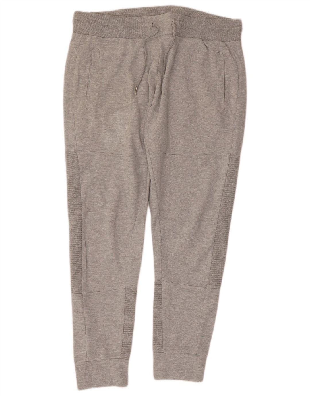Zara Mens Crop Tracksuit Trousers Joggers XL Grey Cotton