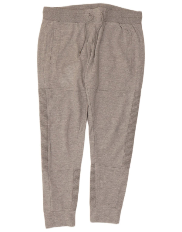 Zara Mens Crop Tracksuit Trousers Joggers XL Grey Cotton