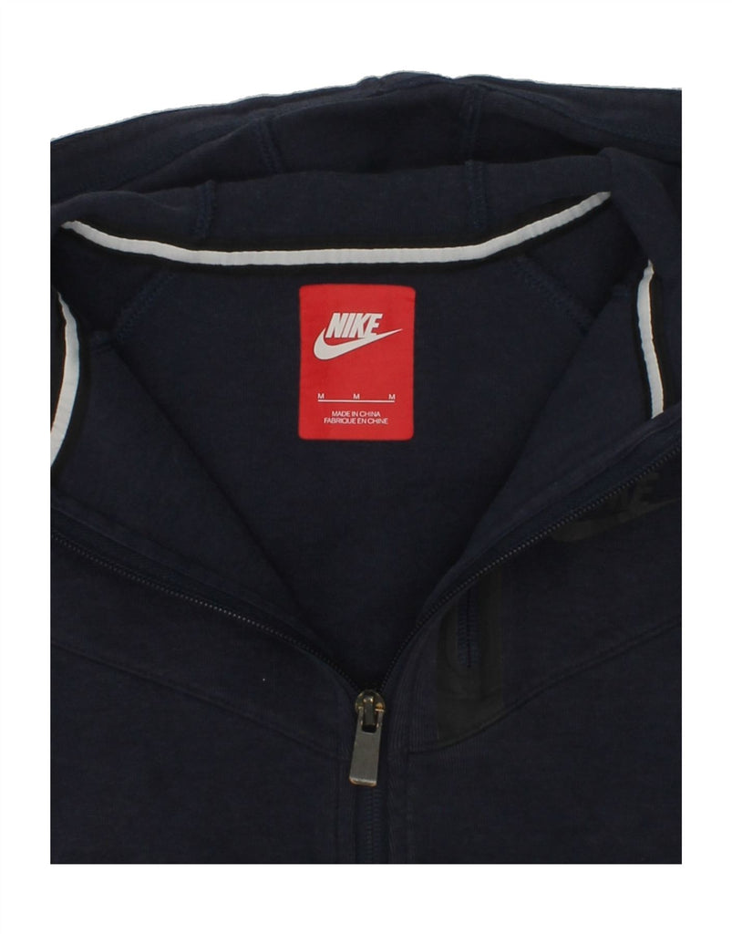 NIKE Boys Zip Hoodie Sweater 4-5 Years Medium Navy Blue Cotton | Vintage Nike | Thrift | Second-Hand Nike | Used Clothing | Messina Hembry 