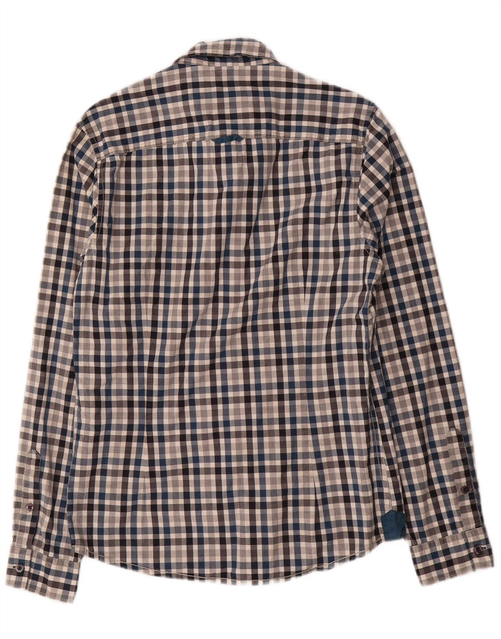 Guess Mens Slim Fit Shirt Small Multicoloured Gingham Cotton
