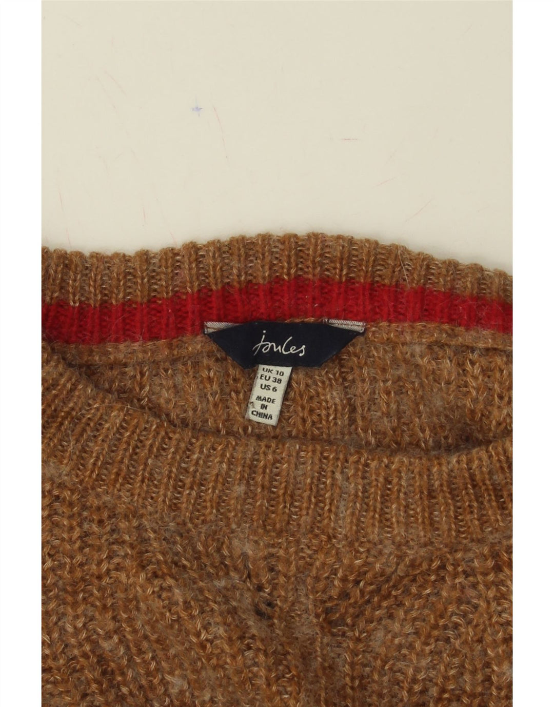 JOULES Womens Oversized Crew Neck Jumper Sweater UK 10 Small  Brown Vintage Joules and Second-Hand Joules from Messina Hembry 