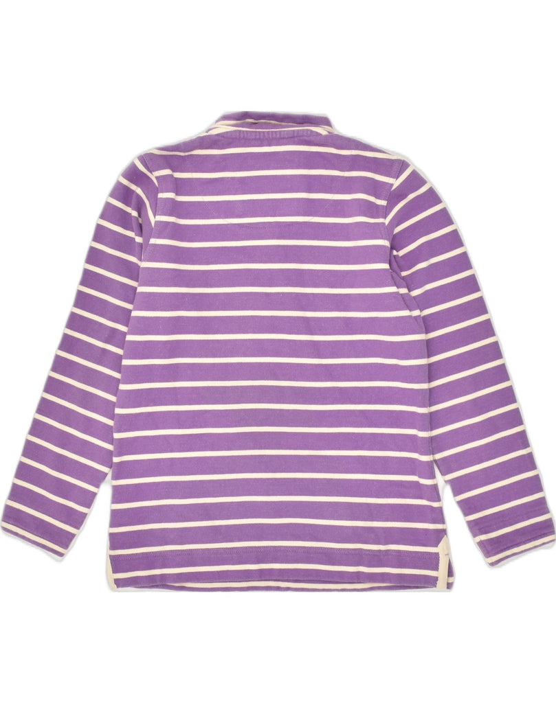 WEIRD FISH Womens Zip Neck Sweatshirt Jumper UK 10 Small Purple Striped | Vintage Weird Fish | Thrift | Second-Hand Weird Fish | Used Clothing | Messina Hembry 