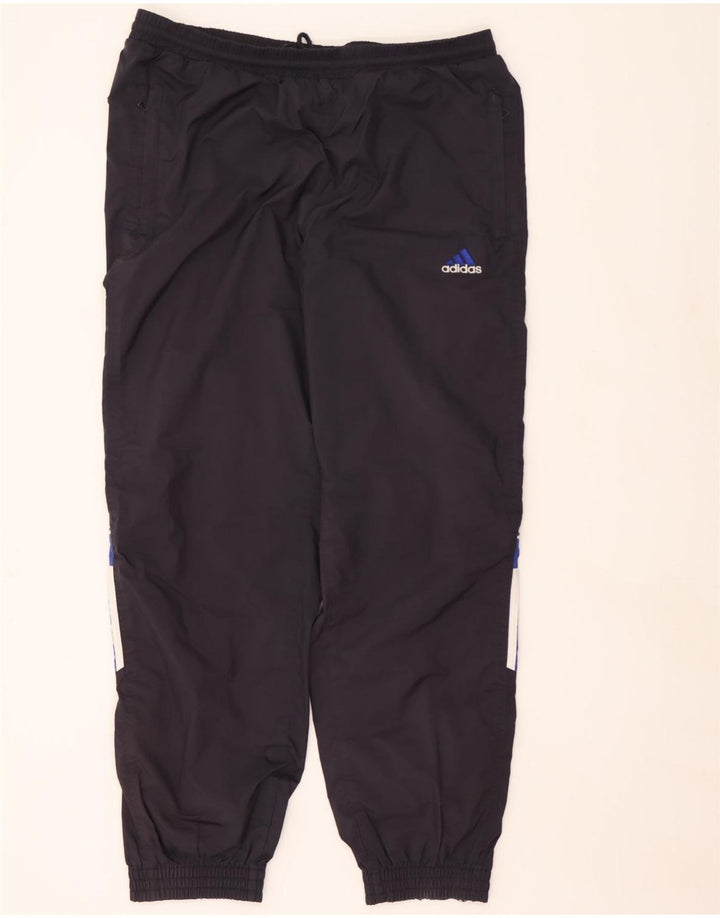 ADIDAS Mens Tracksuit Trousers Joggers UK 40/42 Medium Navy Blue Polyester Vintage Adidas and Second-Hand Adidas from Messina Hembry 