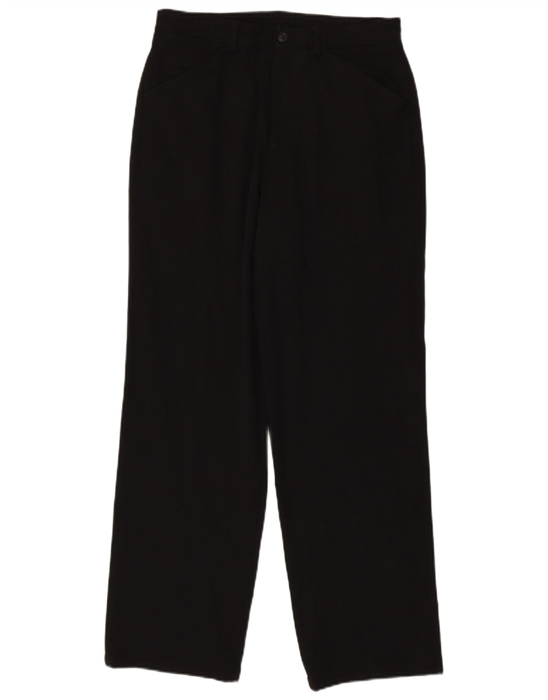 Marks & Spencer Mens Straight Casual Trousers W30 L31 Black Polyester
