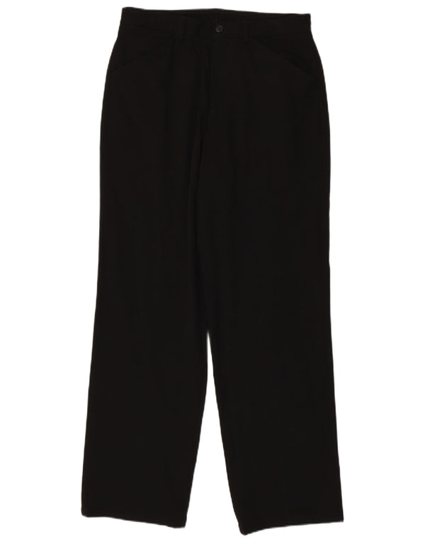 Marks & Spencer Mens Straight Casual Trousers W30 L31 Black Polyester