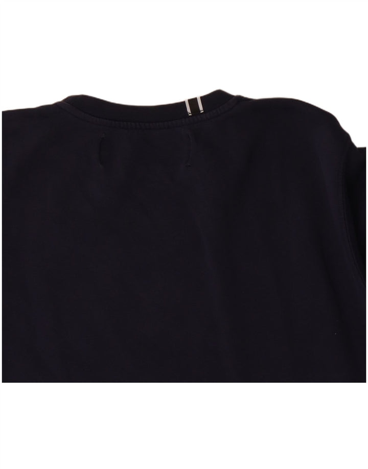 Replay Mens Graphic Sweatshirt Jumper Medium Navy Blue Cotton