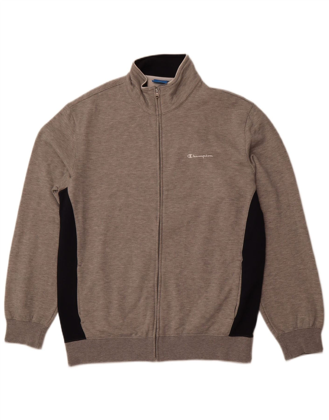CHAMPION Mens Tracksuit Top Jacket 2XL Grey Colourblock Cotton