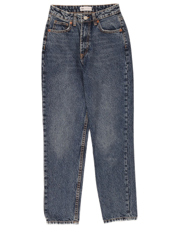 Zara Womens Tapered Jeans EU 34 2XS W24 L28 Blue Cotton