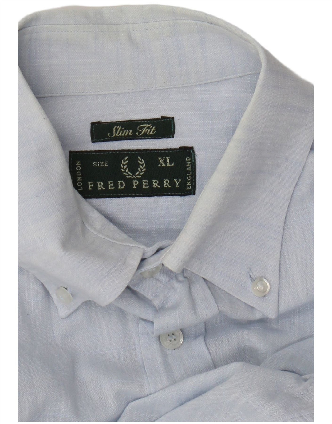 Fred Perry Mens Slim Fit Shirt XL Blue