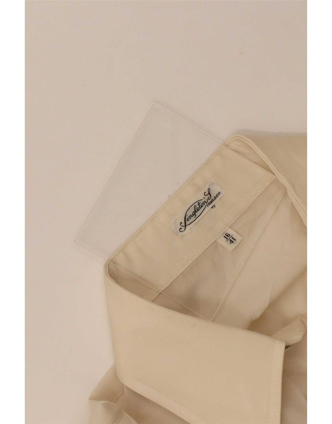 Vintage Mens Shirt Size 41 16 Large Beige