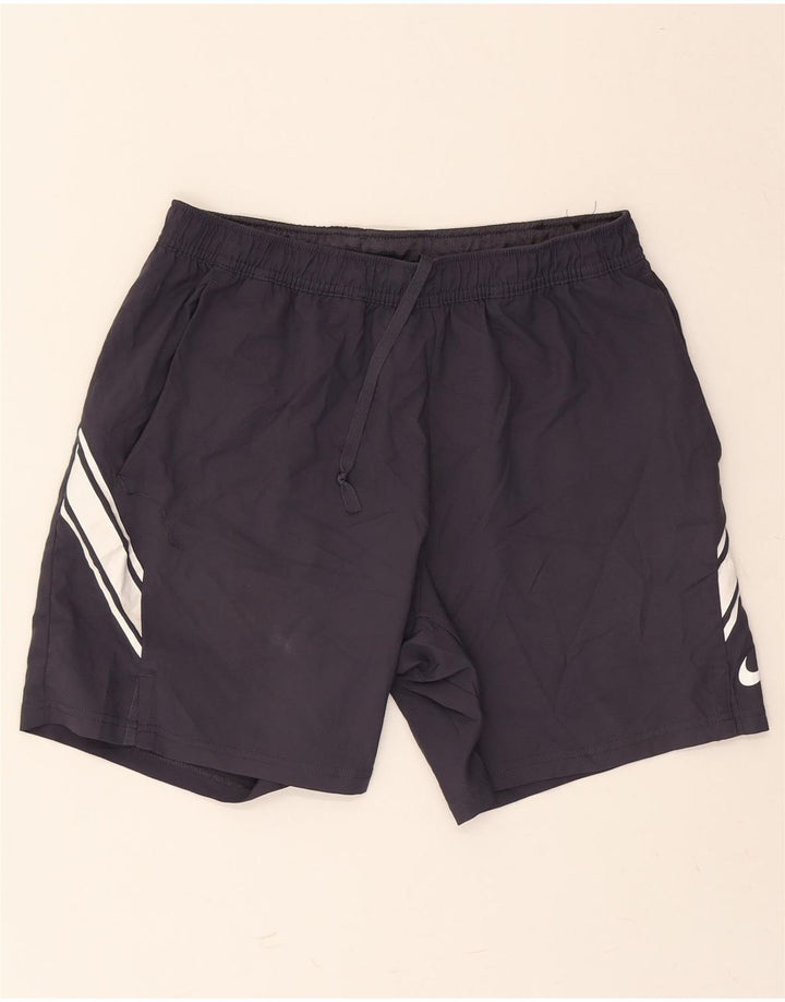 NIKE Womens Dri Fit Sport Shorts Medium Navy Blue Polyester Vintage Nike and Second-Hand Nike from Messina Hembry 