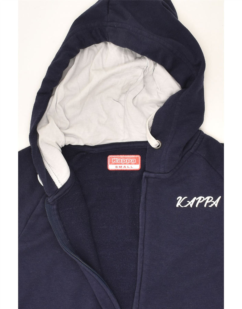 KAPPA Womens Hoodie Jumper UK 8 Small Navy Blue Cotton | Vintage Kappa | Thrift | Second-Hand Kappa | Used Clothing | Messina Hembry 