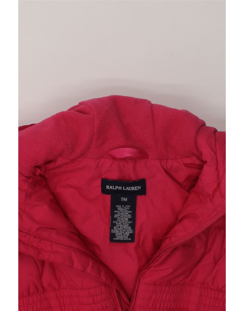 POLO RALPH LAUREN Baby Boys Hooded Padded Jacket 6-9 Months Pink Polyester | Vintage Polo Ralph Lauren | Thrift | Second-Hand Polo Ralph Lauren | Used Clothing | Messina Hembry 