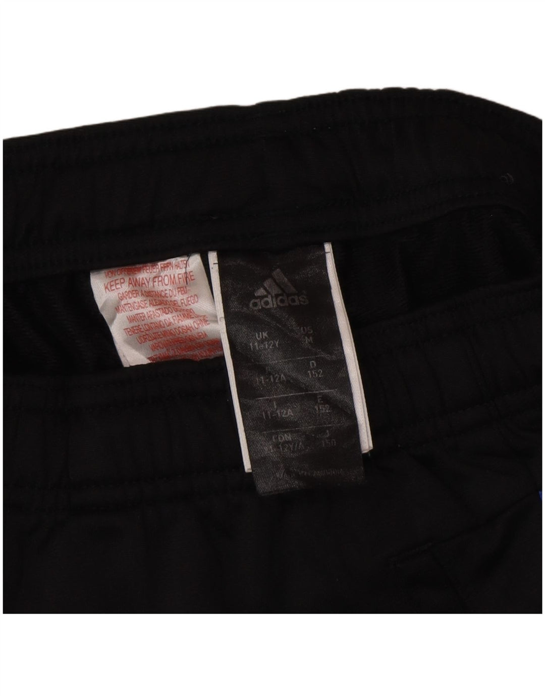 Adidas Boys Tracksuit Trousers Joggers 11-12 Years  Black Polyester